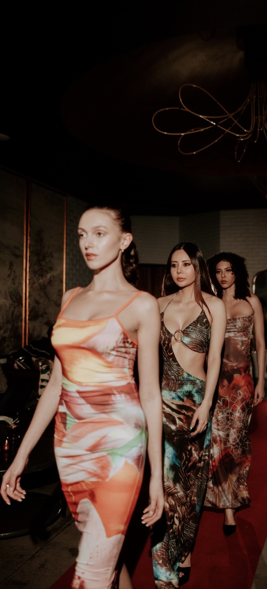 Models walking the PostUp NYC runway during New York Fashion Week